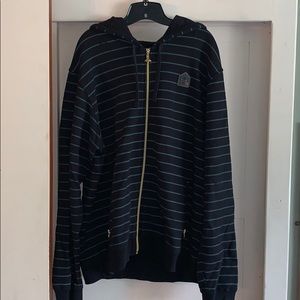 LRG striped zip up hoodie